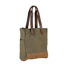 Canvas & Leather Tote - Olive