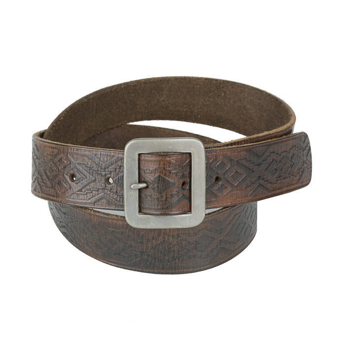 Embossed Belt - Vintage Brown