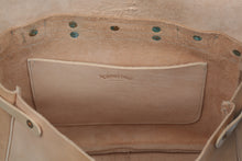 Leather Messenger Bag - Natural
