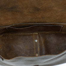 Leather Messenger Bag - Brown